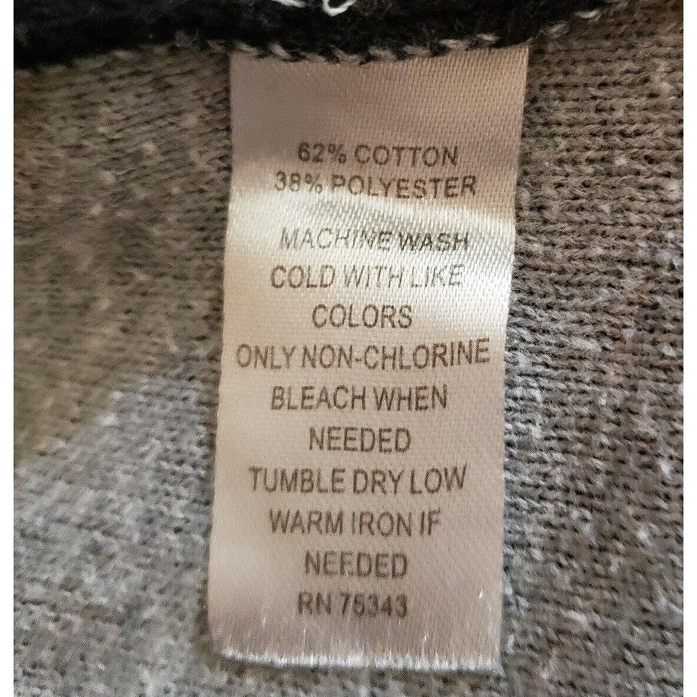 Cambridge Dry Goods Black Zip-Neck Sweater with Gray Pattern - Picture 3 of 7